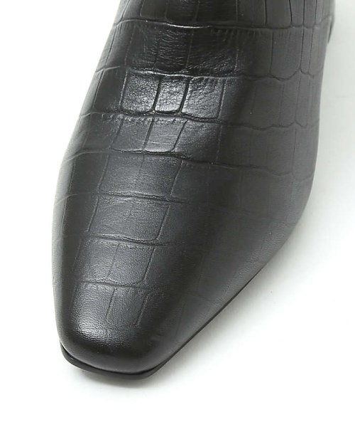 【スノーソール】ストレートラインミドルヒールロングブーツ また