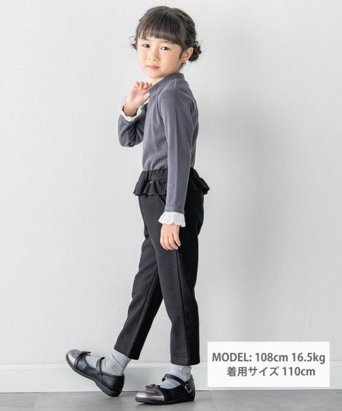 BeBe Petits Pois Vert(ベベ プチ ポワ ヴェール)/ウエストフリルパンツ(95~150cm)/img01