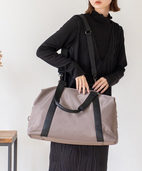 ナイロン2wayボストンバッグ【Depral/デプラル】メンズ レディース 旅行 軽量 大きめ ファスナー付き 軽量 a4 大容量 斜め掛け 1泊 肩掛け 撥水 人気・おすすめ｜使いやすい・旅行におすすめ 品質保証 全国発送 日本国内発送・最短翌日お届け