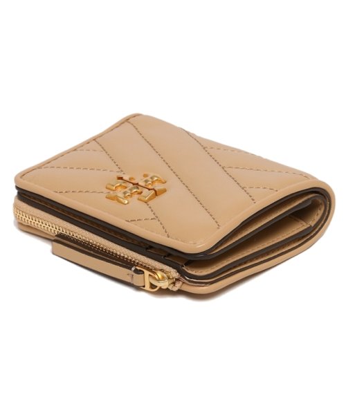 トリーバーチ 二つ折り財布 キラ ミニ財布 ベージュ レディース TORY BURCH 153121 250 TORY BURCH トリーバーチ 二つ折り財布 キラ ミニ財布 ベージュ レディース