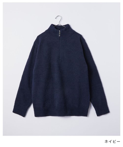 kashwere(カシウエア)/カシウエア Kashwere MNCH SWZ01 セーター Mens 1/4 Zip メンズ トップス ハーフジップ セーター ジャケット 長袖 カジュアル /img03