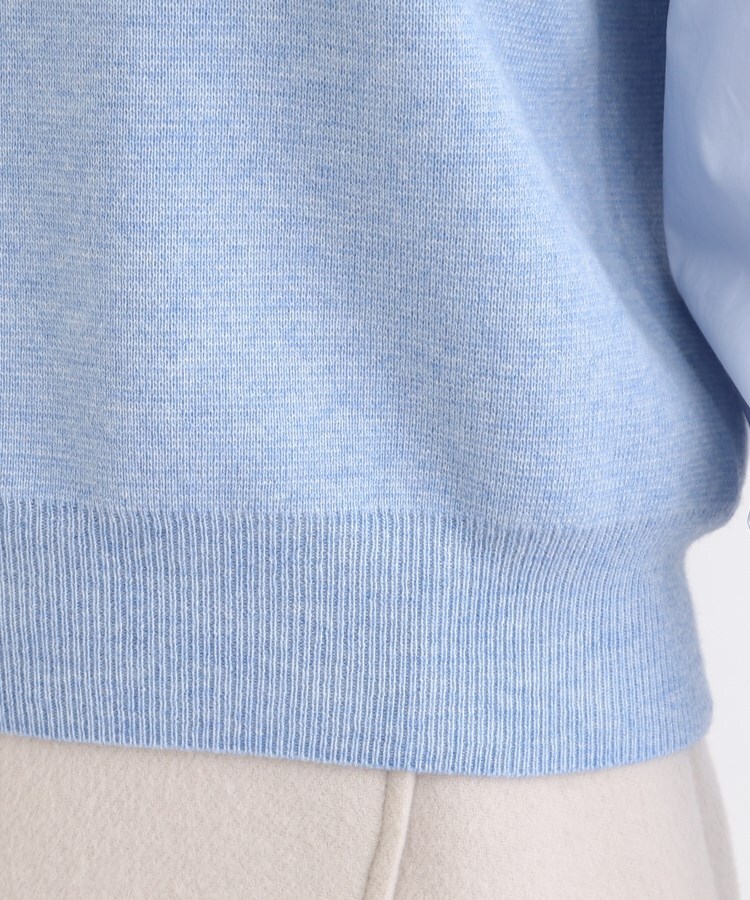 セール】【洗える/袖コンシャス】ドッキングデザインニット(505703787