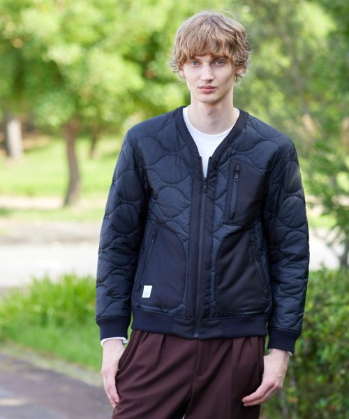キルティング ミリタリージャケット 