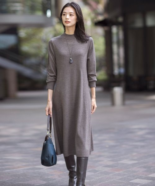 J.PRESS LADIES(J．プレス　レディス)/【洗える】EASY WOOL ニット ワンピース/img01