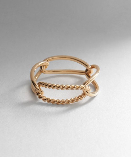 K10ダイヤモンド ロープPCチェーン リング 