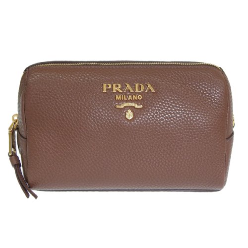 PRADA プラダ VITELLO DAINO ヴィッテロ ダイノ レザー ポーチ 小物入れ メイクポーチ DAINO