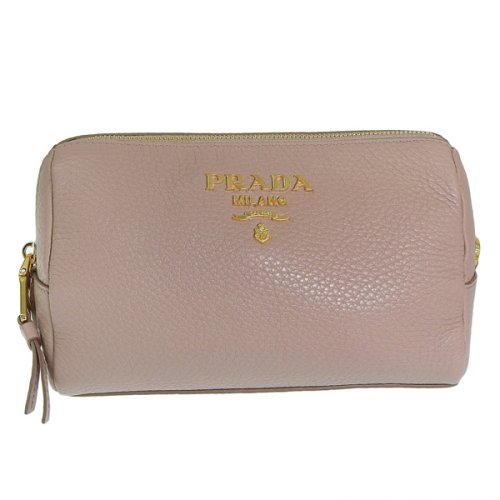 PRADA プラダ VITELLO DAINO ヴィッテロ ダイノ レザー ポーチ 小物入れ メイクポーチ DAINO