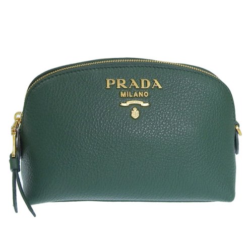 PRADA プラダ VITELLO DAINO ヴィッテロ ダイノ レザー ポーチ 小物入れ メイクポーチ DAINO