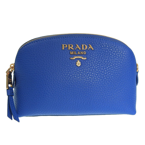 レシート有】PRADA 新品ポーチ 青ファッション小物