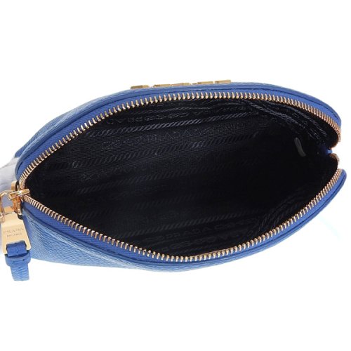 PRADA プラダ VITELLO DAINO ヴィッテロ ダイノ レザー ポーチ 小物入れ メイクポーチ DAINO