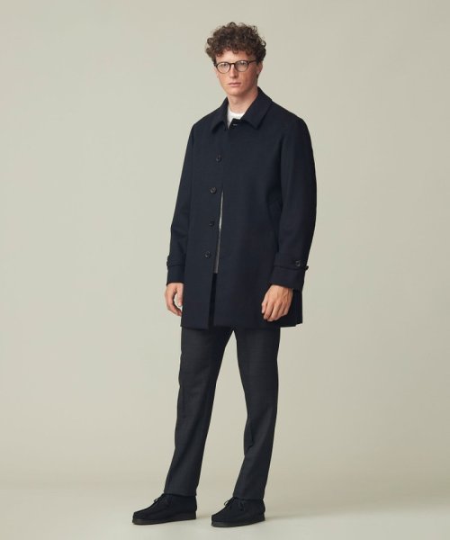 【J.PRESS BASIC】ウールカシミヤビーバーステンカラーコート 