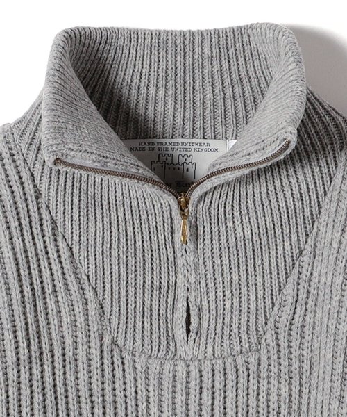 OLDDERBY KNITWEAR:リブ ジップ プルオーバー OLDDERBY KNITWEAR