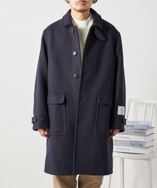 SHIPS any: FUTURE MELTON リラックス ステンカラー コート◇ MELTON FUTURE 　FUTURE 23AW◆　714
