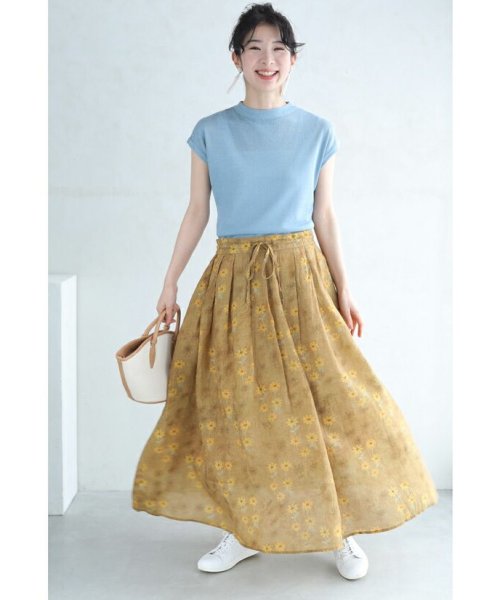 春風に揺れる黄色の花のロングスカート(505702673) | カワイイ(CAWAII  