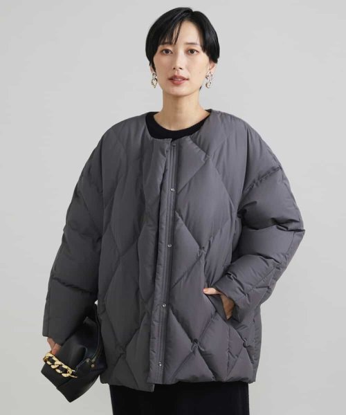 MICHEL KLEIN(ミッシェルクラン)/[撥水素材]ダイヤモンドキルティングダウンコート/img12