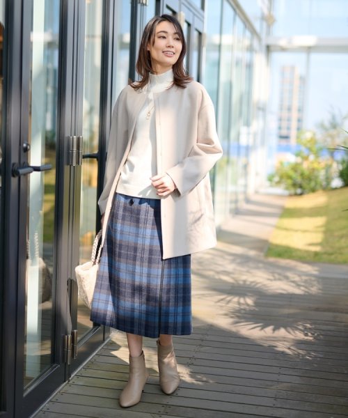 【軽く羽織れる／定番人気】カシミヤ混ミドル丈コート 【軽く羽織れる／定番人気】カシミヤ混ミドル丈コート 【軽く羽織れる／定番人気】カシミヤ混ミドル丈コート M2226242422(17002円)