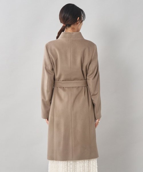 【日本製／2WAY衿】スタンドカラー ロングコート 