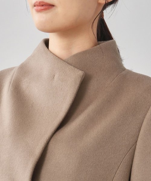 【日本製／2WAY衿】スタンドカラー ロングコート 