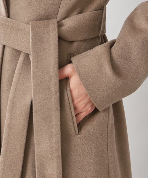 【日本製／2WAY衿】スタンドカラー ロングコート 