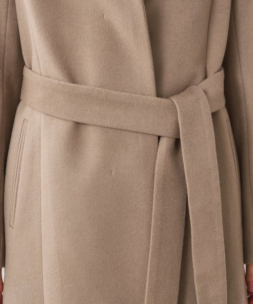 【日本製／2WAY衿】スタンドカラー ロングコート 