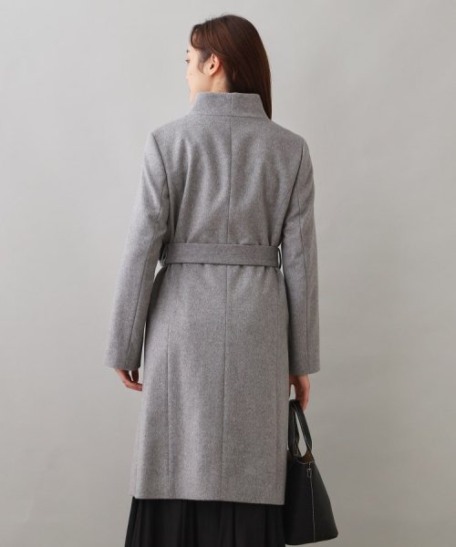 【日本製／2WAY衿】スタンドカラー ロングコート 