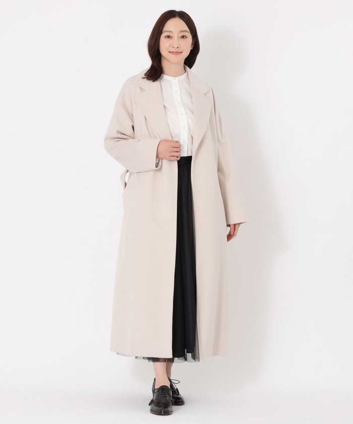 Rain Wool＞ベルテッドコート(505446602) | サンヨーコート(SANYO COAT