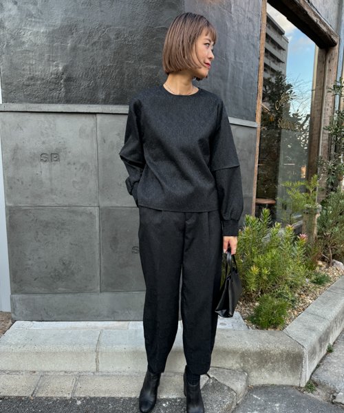 【Audrey and John Wad】フラワージャガードコクーンパンツ 5cm H164 B79 W58 H82