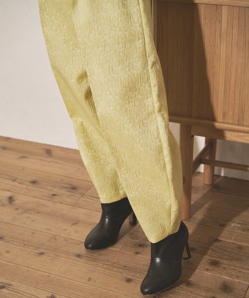 【Audrey and John Wad】フラワージャガードコクーンパンツ 5cm H164 B79 W58 H82