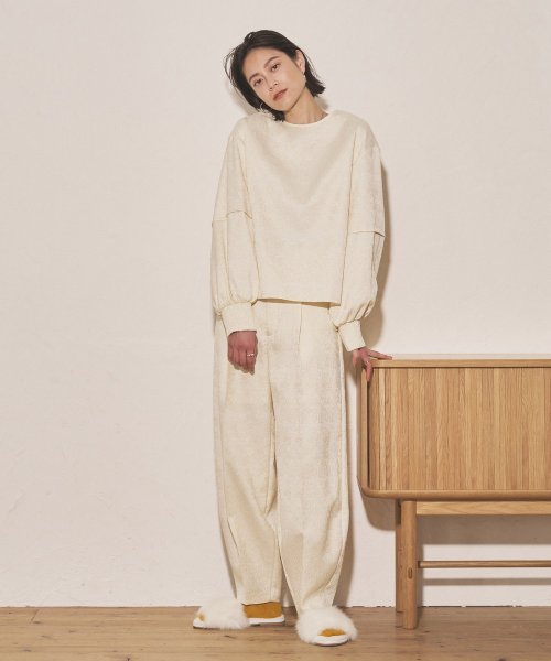 【Audrey and John Wad】フラワージャガードコクーンパンツ 5cm H164 B79 W58 H82