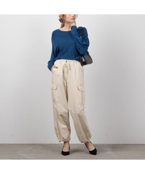 MAC HOUSE(women)(マックハウス（レディース）)/NAVY ネイビー カシミヤタッチドルマンプルオーバー 112335802/img20