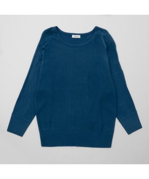 MAC HOUSE(women)(マックハウス（レディース）)/NAVY ネイビー カシミヤタッチドルマンプルオーバー 112335802/img26