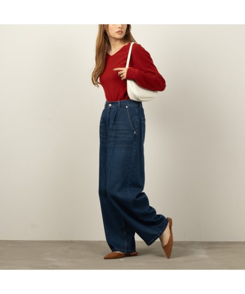 MAC HOUSE(women)(マックハウス（レディース）)/NAVY ネイビー カシミヤタッチVネックプルオーバー 112335801/img23