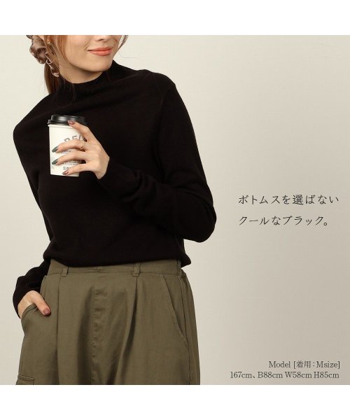 MAC HOUSE(women)(マックハウス（レディース）)/NAVY ネイビー カシミヤタッチハイネックプルオーバー 112335804/img15