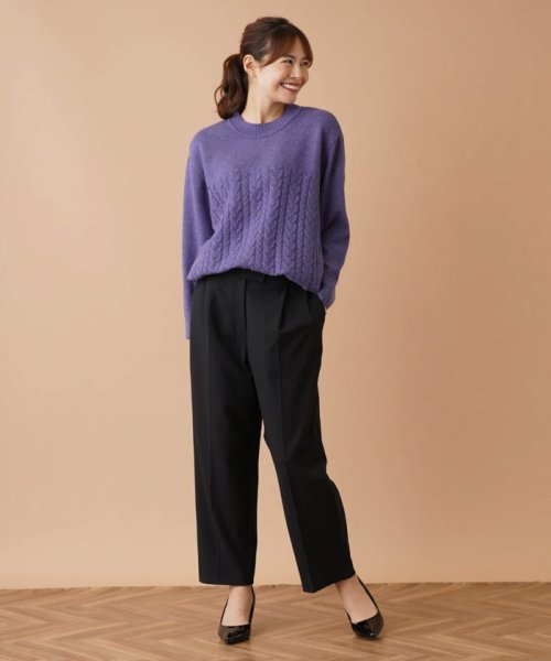 クロップドタックパンツ【my perfect wardrobe】 