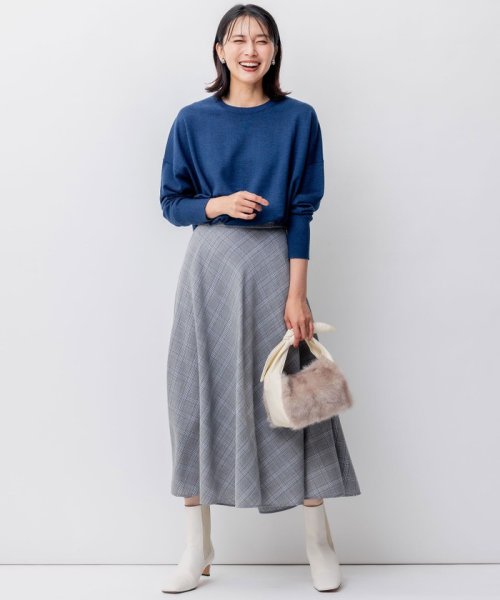 NIJYUSANKU（LARGE SIZE）(２３区（大きいサイズ）)/【WEB限定カラーあり/洗える】ウーステッドウール ビッグシルエット ニット/img33