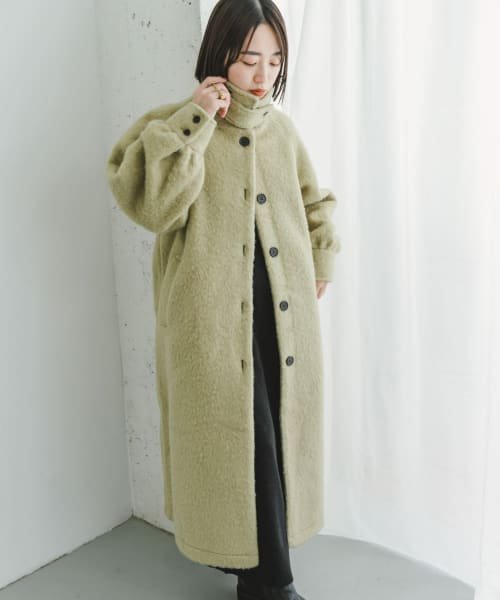 ITEMS URBANRESEARCH(アイテムズ アーバンリサーチ（レディース）)/シャギースタンドカラーコート/img10