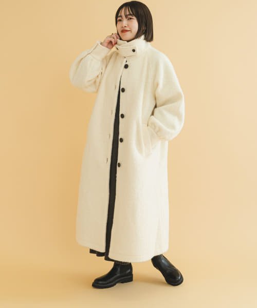 ITEMS URBANRESEARCH(アイテムズ アーバンリサーチ（レディース）)/シャギースタンドカラーコート/img17