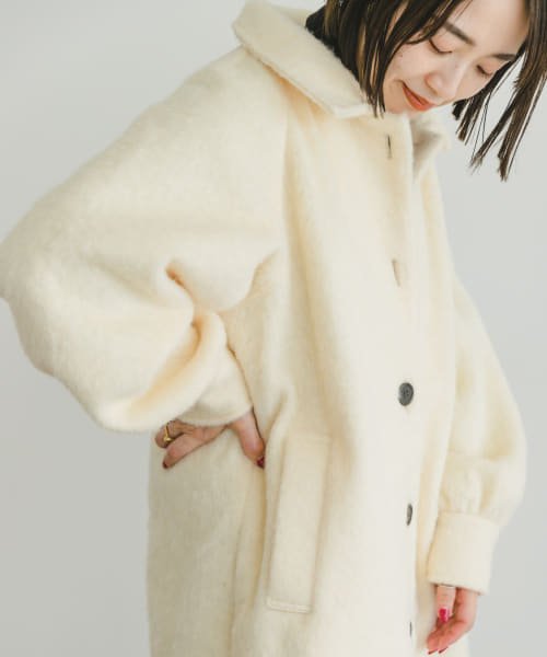 ITEMS URBANRESEARCH(アイテムズ アーバンリサーチ（レディース）)/シャギースタンドカラーコート/img21