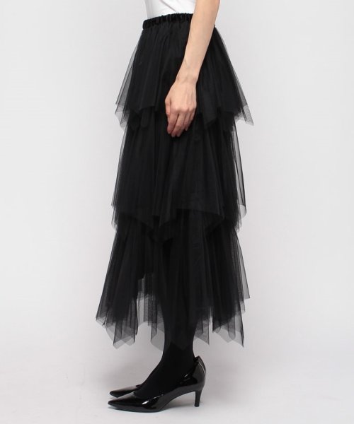 ソフトチュールティアードスカート 詳細画像 167cm B80 W65 H89　着用サイズ：02