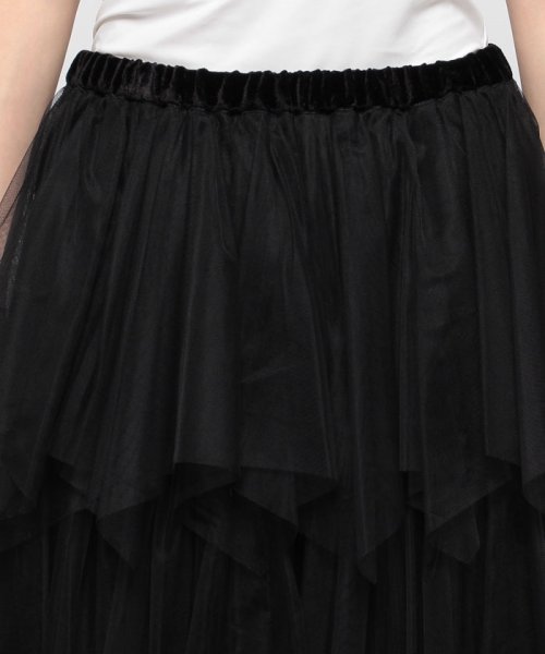 ソフトチュールティアードスカート 詳細画像 167cm B80 W65 H89　着用サイズ：02