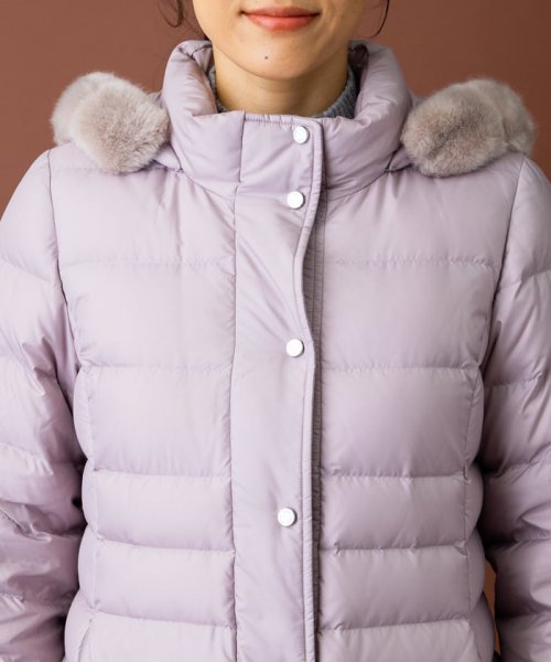 フーデッドダウンコート 