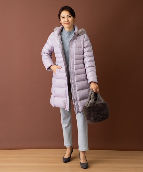 フーデッドダウンコート 