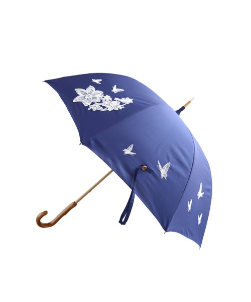 CAWAII(カワイイ)/UVカット99.9% 花と蝶舞うコード刺繍の晴雨兼用日傘/img03