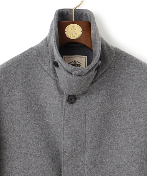 【J.PRESS BASIC】ウールカシミヤビーバーステンカラーコート 