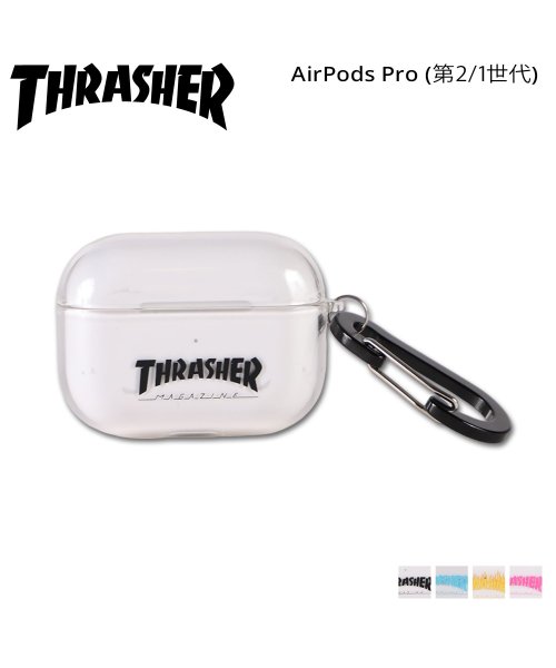 THRASHER(スラッシャー)/スラッシャー THRASHER AirPods Proケース カバー エアーポッズ プロ ポーチ メンズ レディース Logo ブラック ブルー イエロー ピン/img01