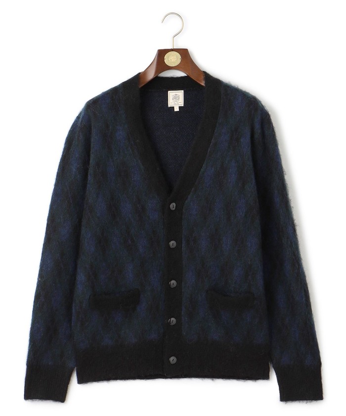 モヘアヤーン アーガイルカーディガン(505706437)｜HANKYU MEN'S