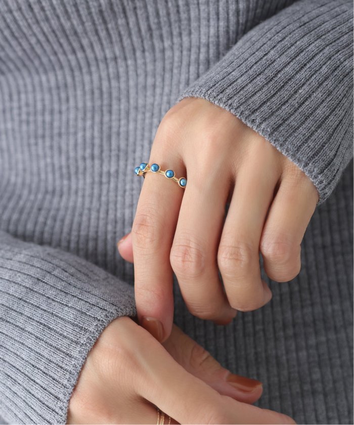 インディゴパール3mm5ピースラインリング K10(505707741) | リラ(Lilas