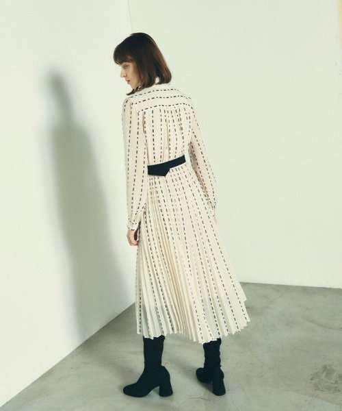 ドットストライププリントワンピース(505708334)｜阪急百貨店公式通販  