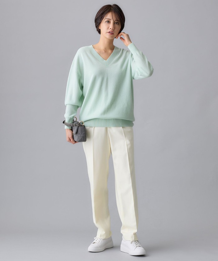 洗える】ピュアカシミヤVネック ニット(505708359)｜阪急百貨店公式