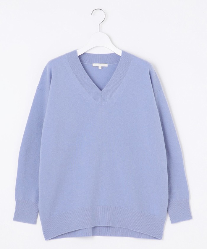 新品未使用 ボーダーズアットバルコニー カシミヤVネックニット 長袖 セーター 洗える】ピュアカシミヤVネック ニット(505708359)｜阪急百貨店公式